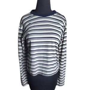 ATM Anthony Thomas Melillo stripe pima cotton long sleeve top size medium